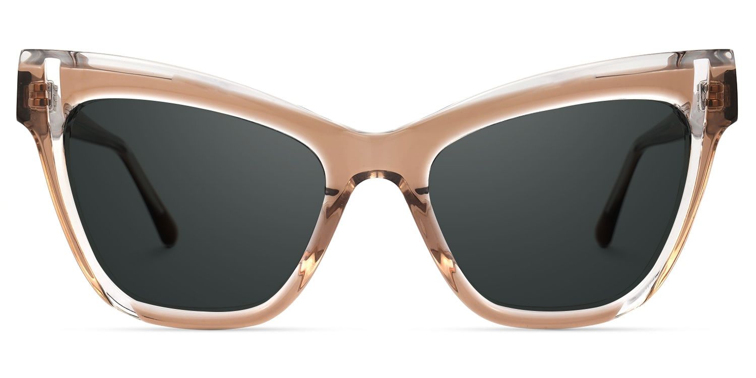 Saucie Light Brown Cat eye Frame Sunglasses | Zeelool0