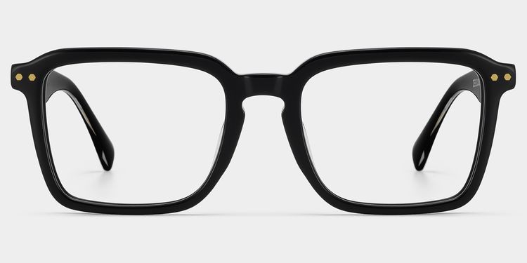 Vickerie Rectangle Black Glasses