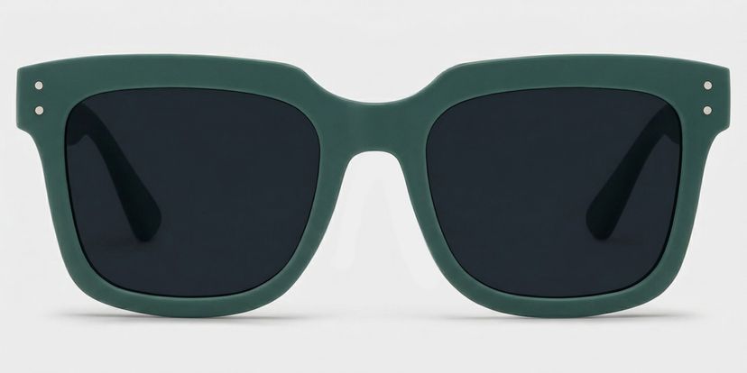 Liizbeett Green Square Sunglasses