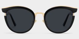 Laraine Cat Eye Black Sunglasses0
