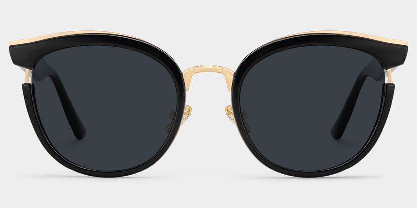 Laraine Cat Eye Black Sunglasses