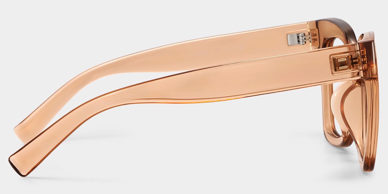 Malcolm Square Clear Beige Frame Glasses | Zeelool3