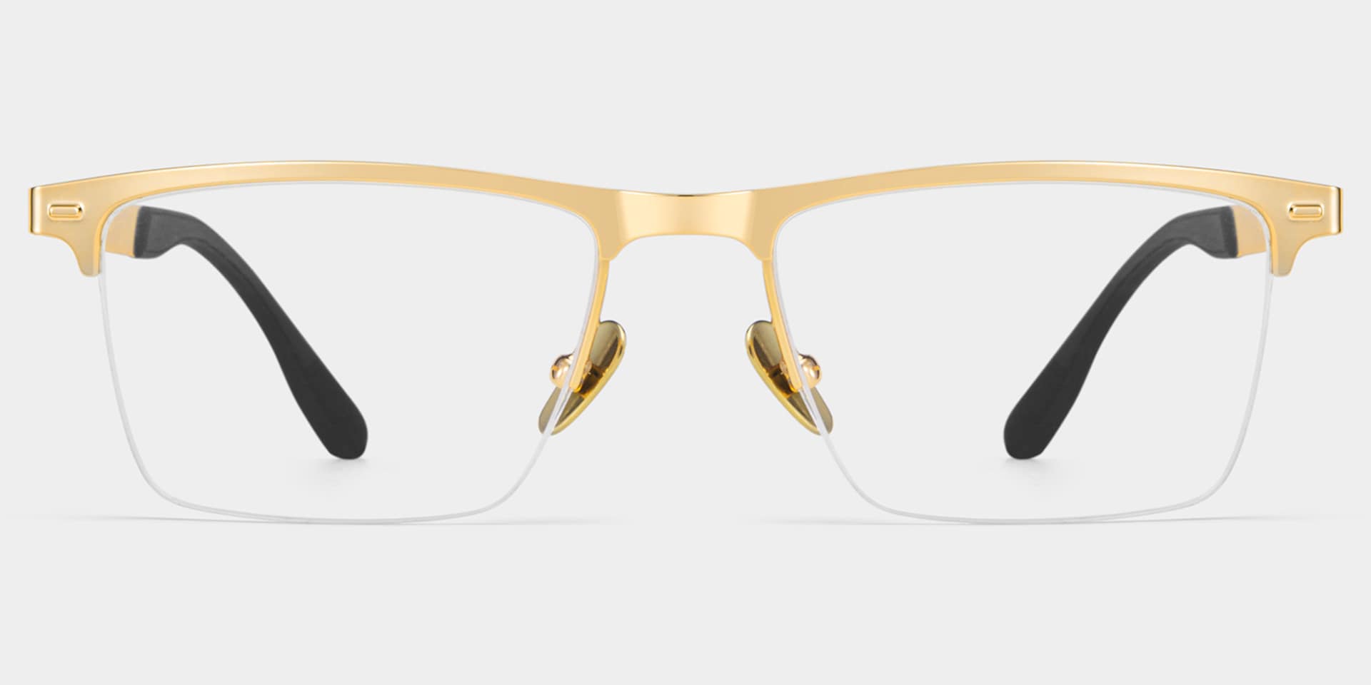 Browline Gold Eyeglasses- Brock Titanium Frame Glasses3