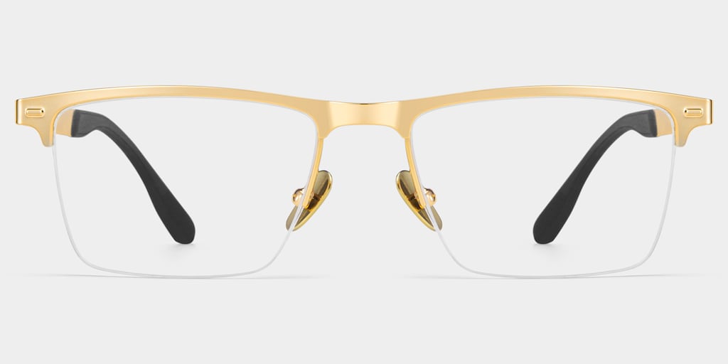 Brock Browline Gold Glasses