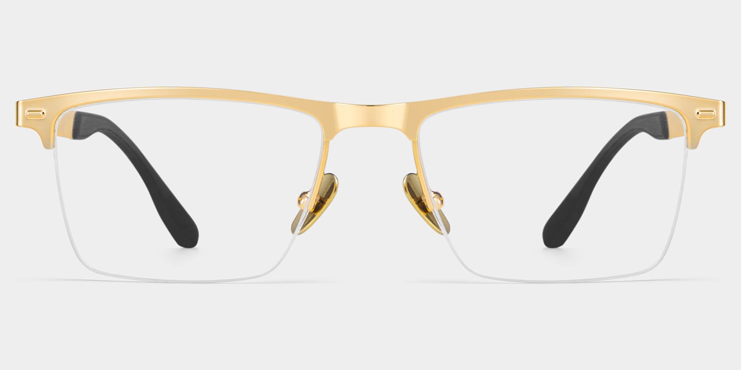 Brock Browline Gold Glasses3