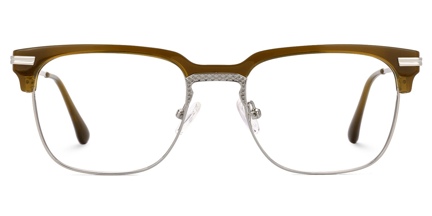 Boyde Green Eyeglasses with Browline Design0