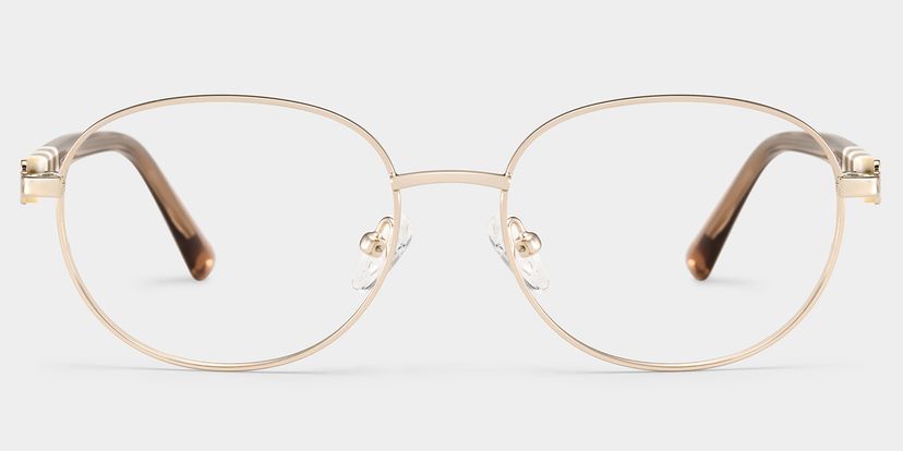 Willa Oval Light gold Glasses