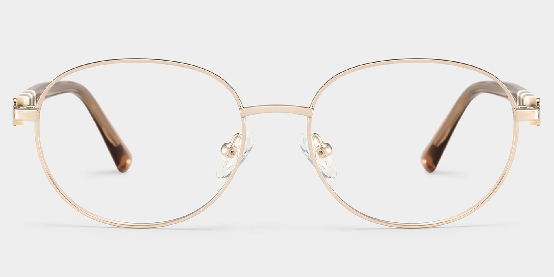 Willa Oval Light gold Frame Eyeglasses for Woman| ZEELOOL1