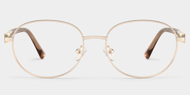 Willa Oval Light gold Glasses