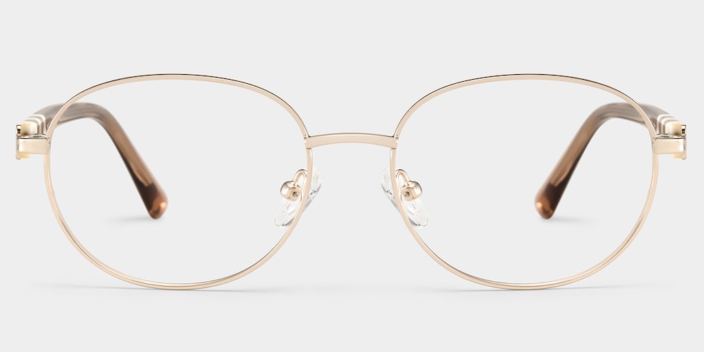 Willa Oval Light gold Glasses