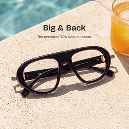 Aveline Black Aviator Glasses0