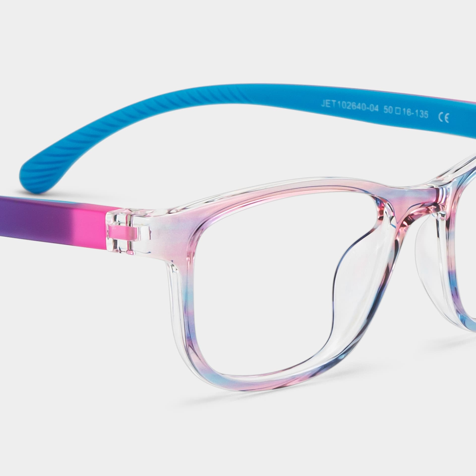 Robin Rectangle Blue Pink Frame Eyeglasses for Pre-tweens5