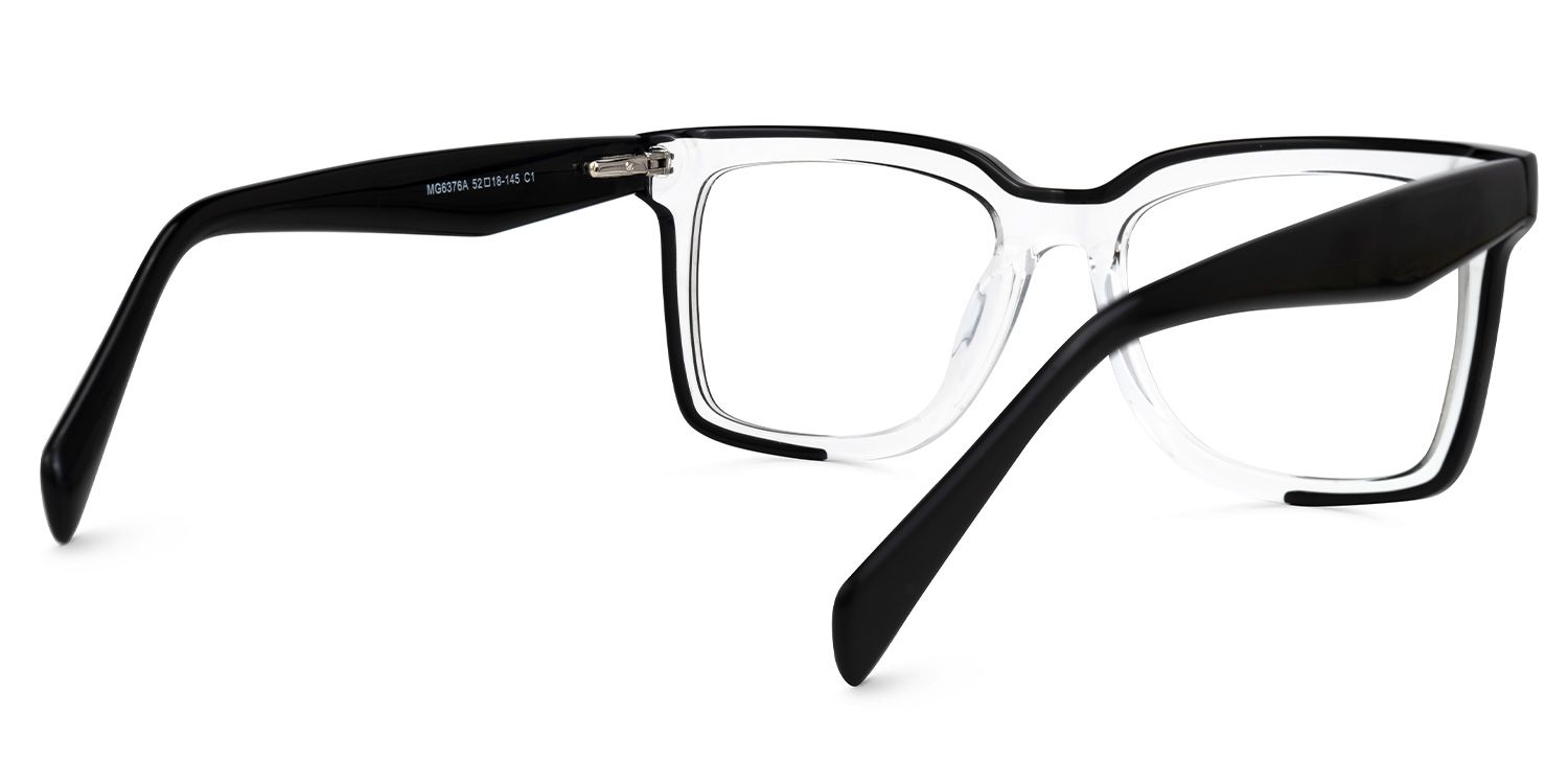 Rectangle Renetta Clear Glasses deals -Zeelool Glasses3