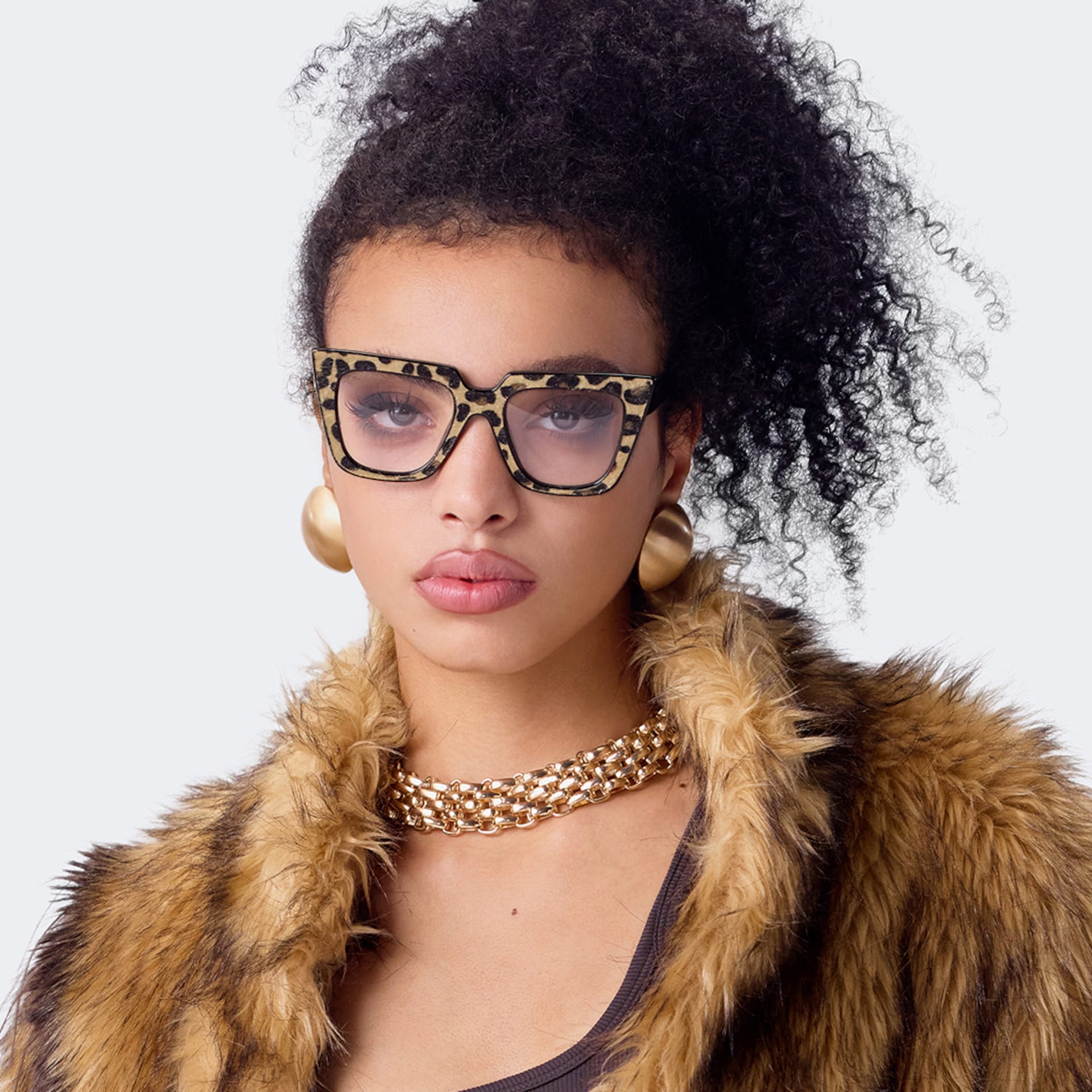 Leopard Print Cat Eye Glasses With Black Temple7