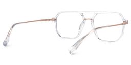 Lizbeth Clear Aviator Glasses3