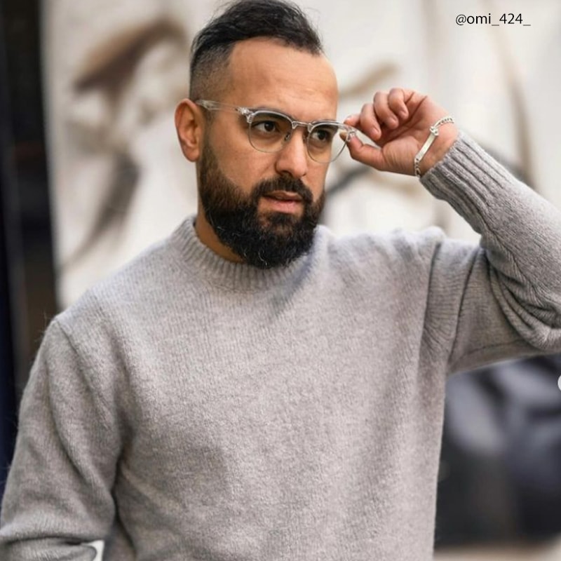 Hacker Browline Crystal Glasses