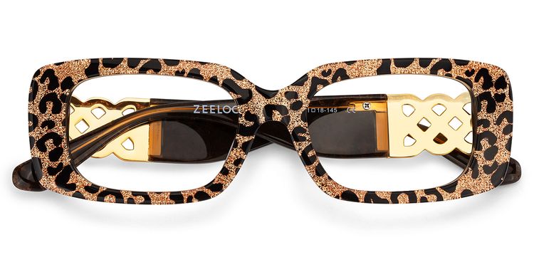 Jonas Rectangle Leopard Glasses