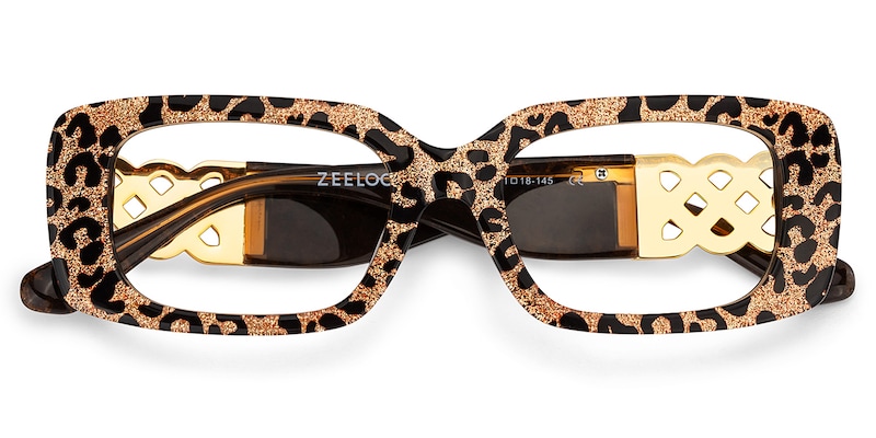 Jonas Rectangle Leopard Glasses