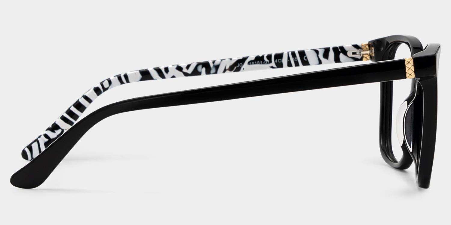 Affordable Caroline Thin Black Square Frames Glasses | ZEELOOL3