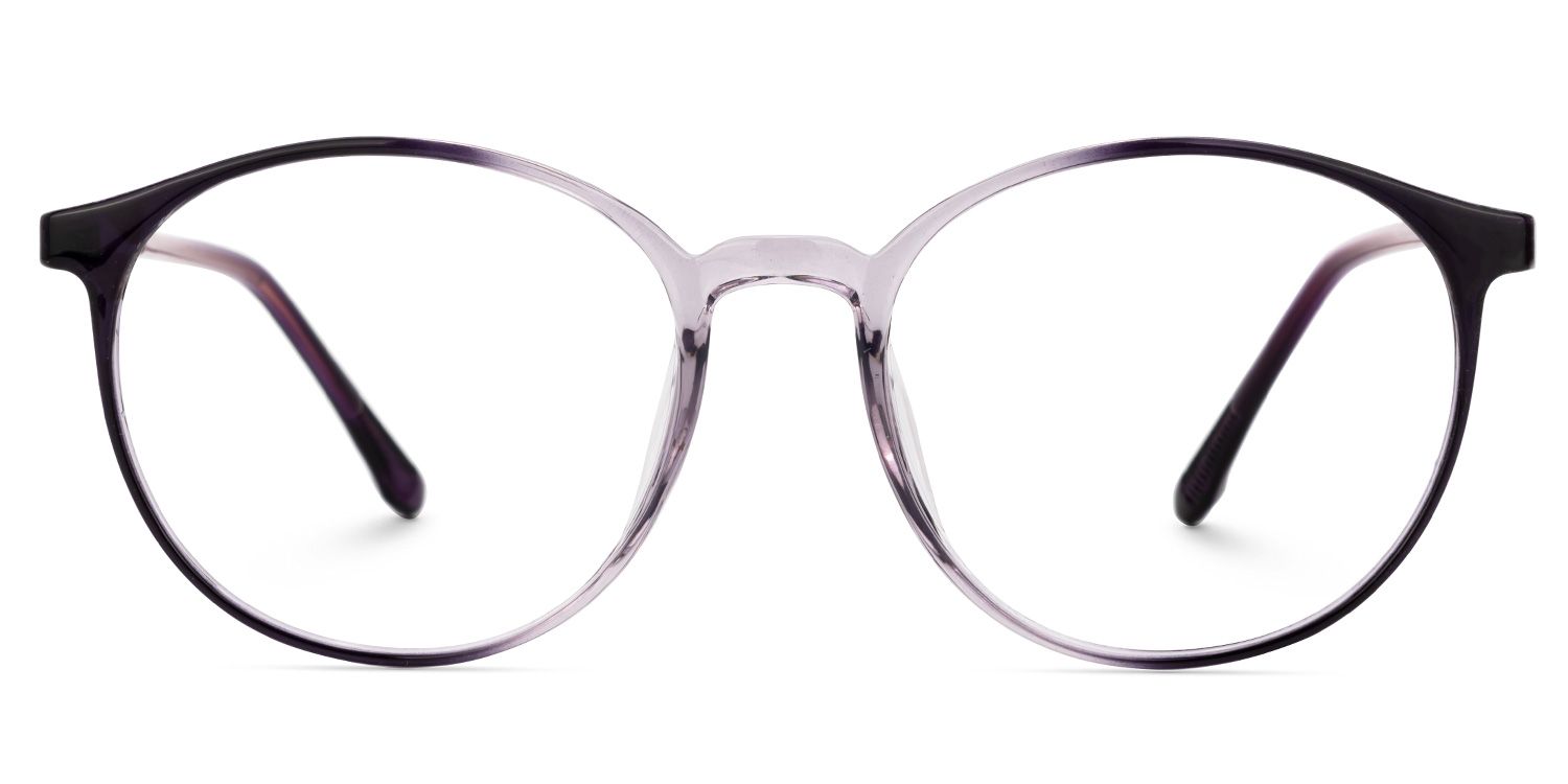 Hodges Round Purple Frame Glasses | ZEELOOL Canada0