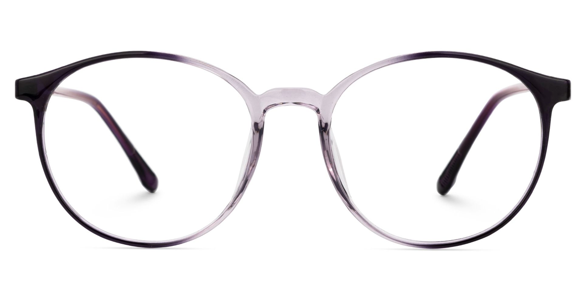 Hodges Round Purple Frame Glasses | Zeelool0