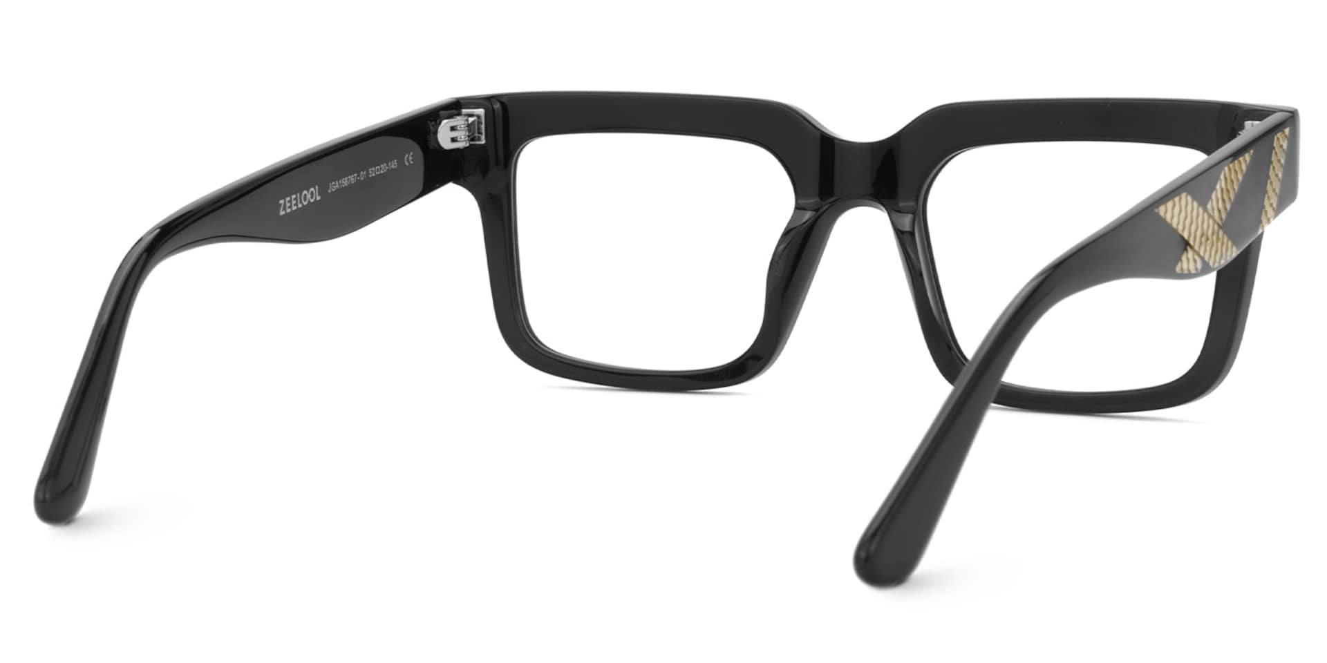 Thomason Rectangle Black Frame For Men | Zeelool4