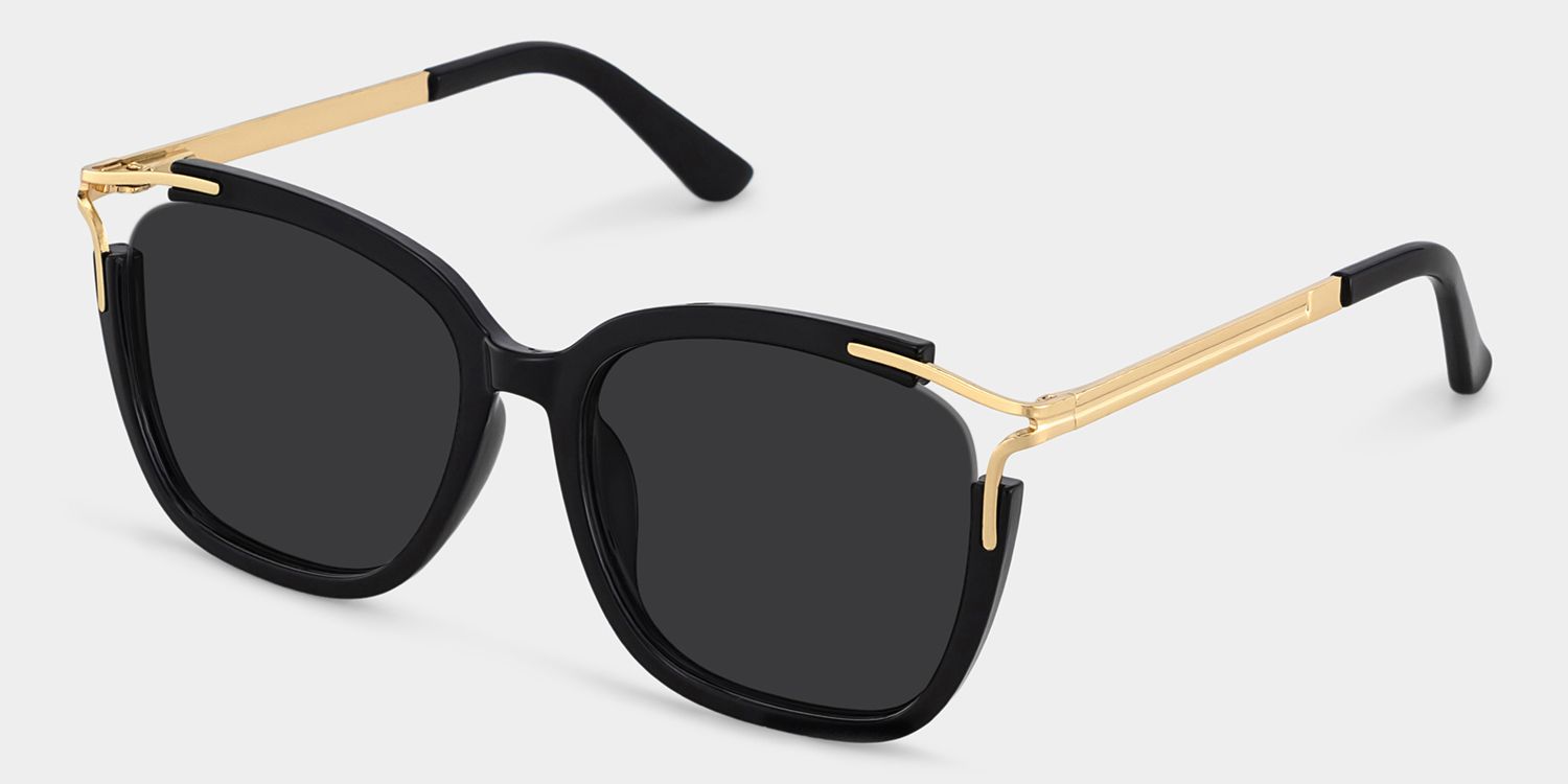 Sidibe Black Square Polarized Sunglasses for Driving | ZEELOOL2