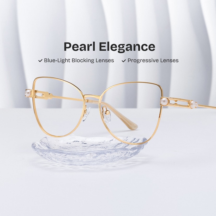 Gaga Cat eye Gold Glasses