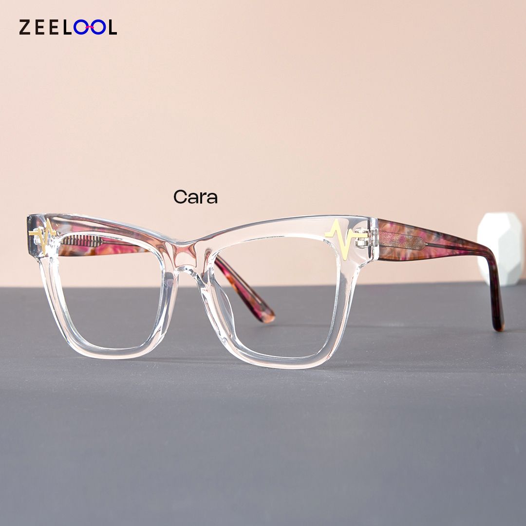 Cara Butterfly Clear Acetate Frames for Women | Zeelool4