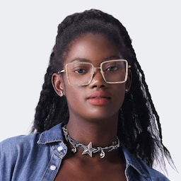 Diva Square Gold Glasses8