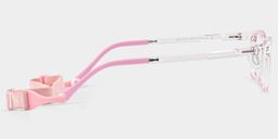 Luca Rectangle Clear Pink Glasses3