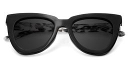 Yaser Cateye Black Sunglasses1