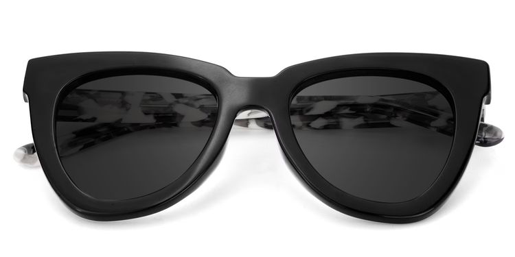 Yaser Cateye Black Sunglasses