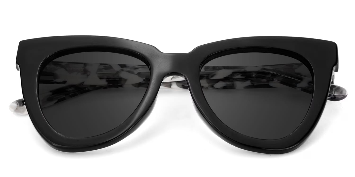 Yaser Cateye Black Sunglasses
