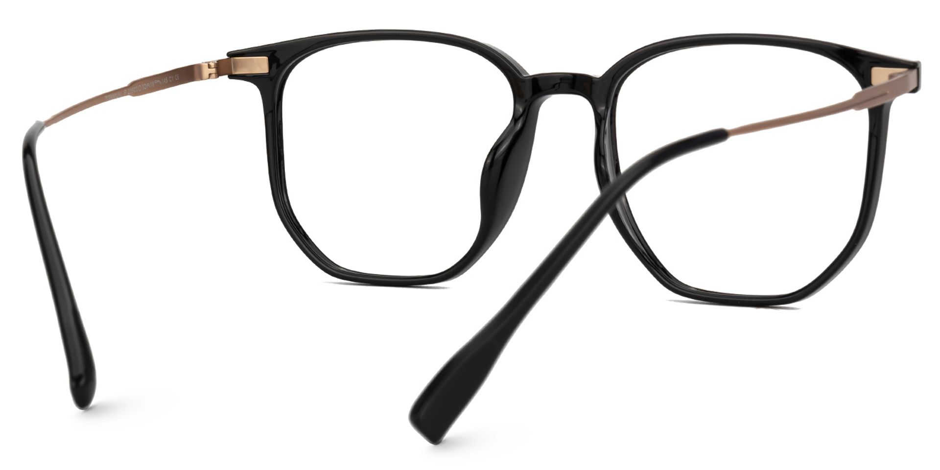 Bianca Mixed-Materials Geometric Black Frame Glasses | Zeelool3