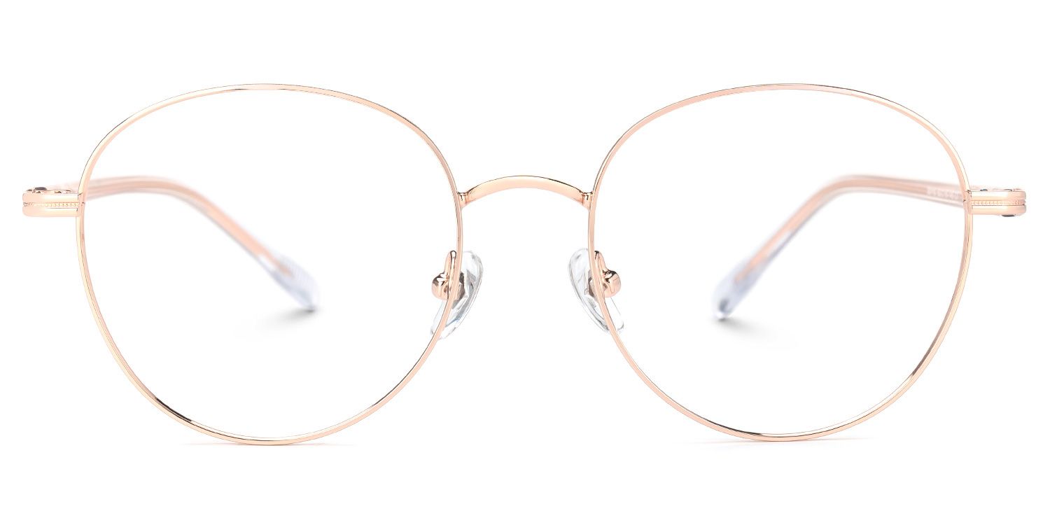 Titanium Celena Eyeglasses, Celena Round Glasses -Zeelool Glasses0