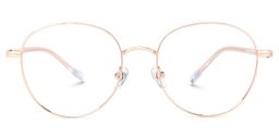 Celena Round Rose-Gold Glasses0