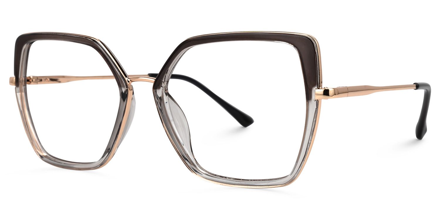 Geometric Keller Two-Tone Glasses deals -Zeelool Glasses1