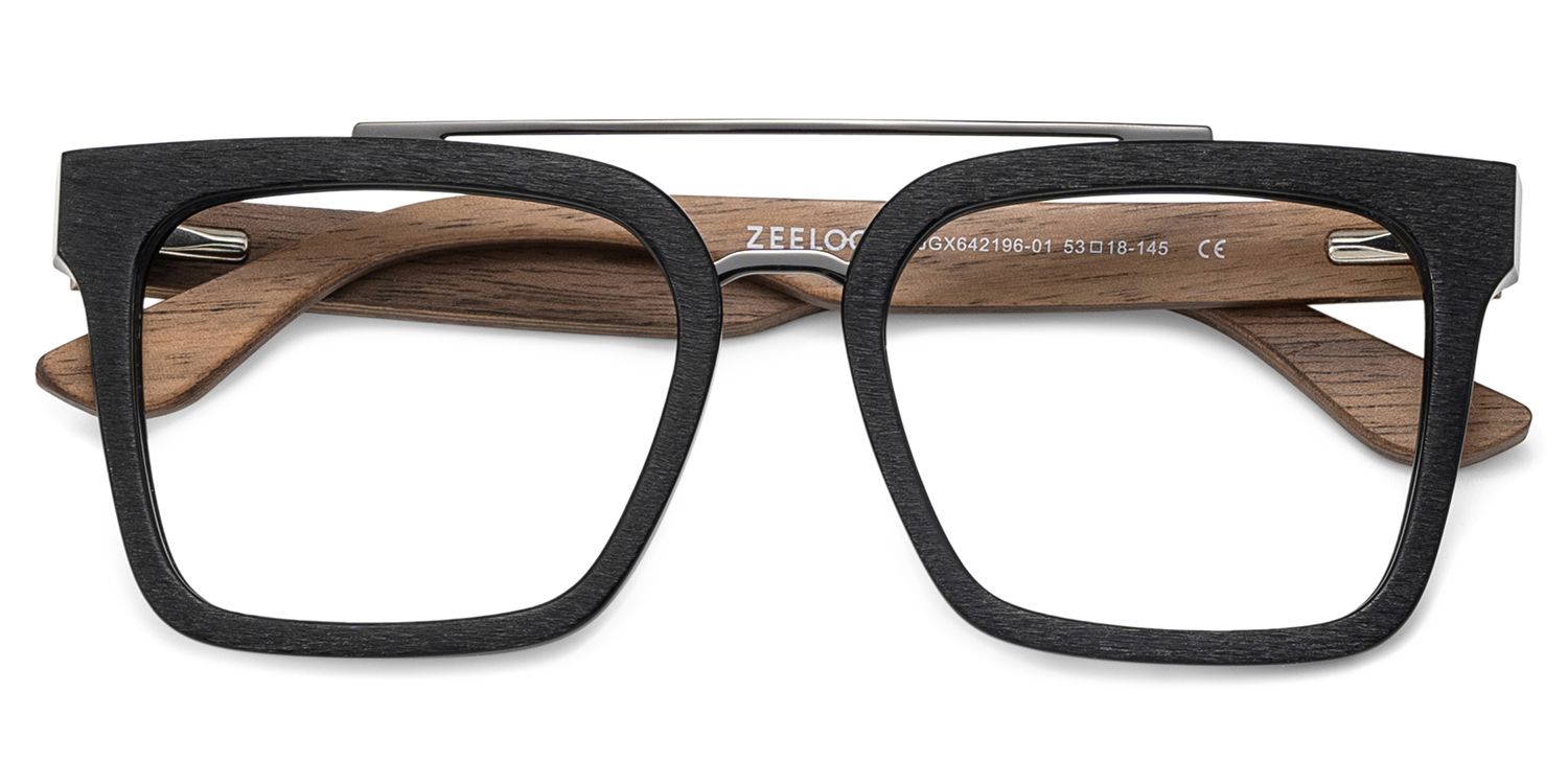 Men's Aviator Eyeglasses Frames With Black Clear Color2