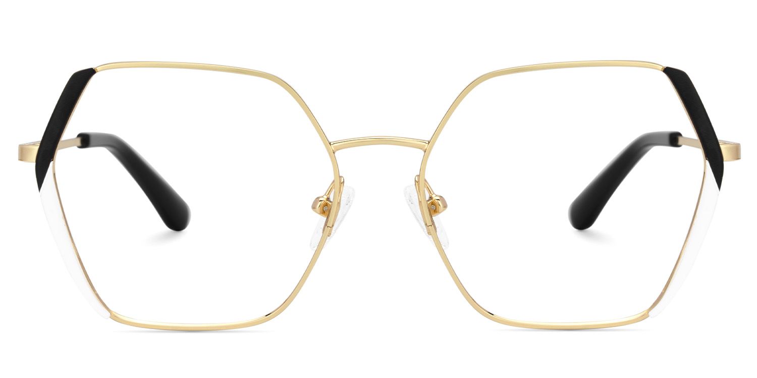 Hexagon Metal Frame Glasses0