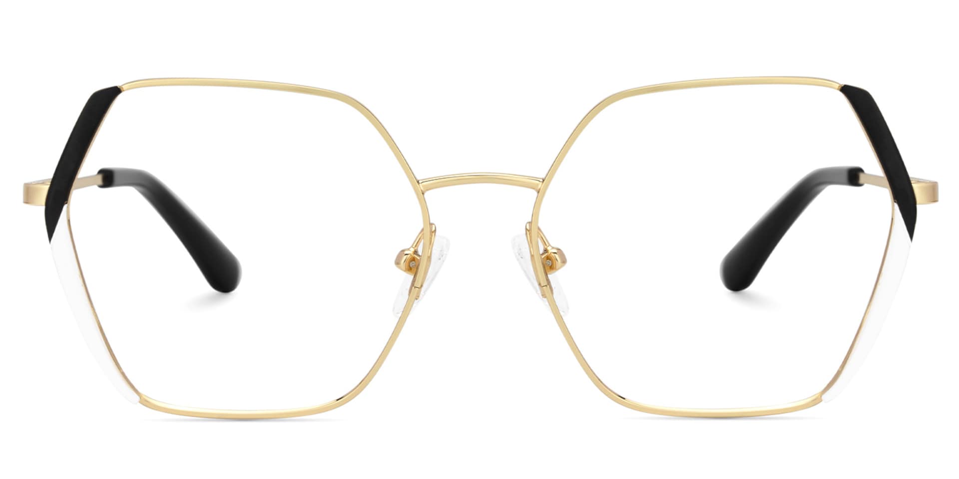 Hexagon Metal Frame Glasses0