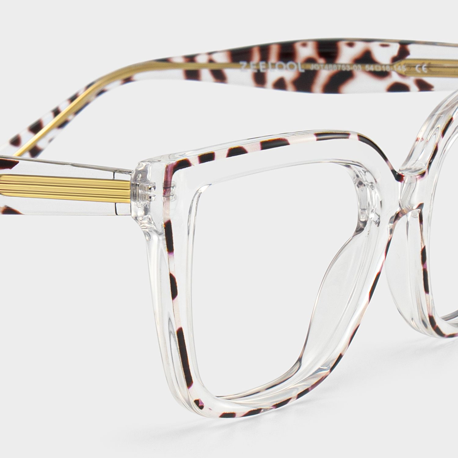 Mirta Square Tortoise Eyeglasses and Clear Frame4
