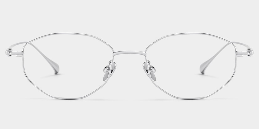 Everett Geometric Silver Glasses