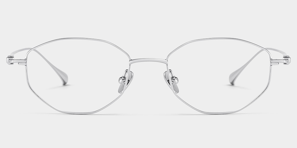 Everett Geometric Silver Glasses
