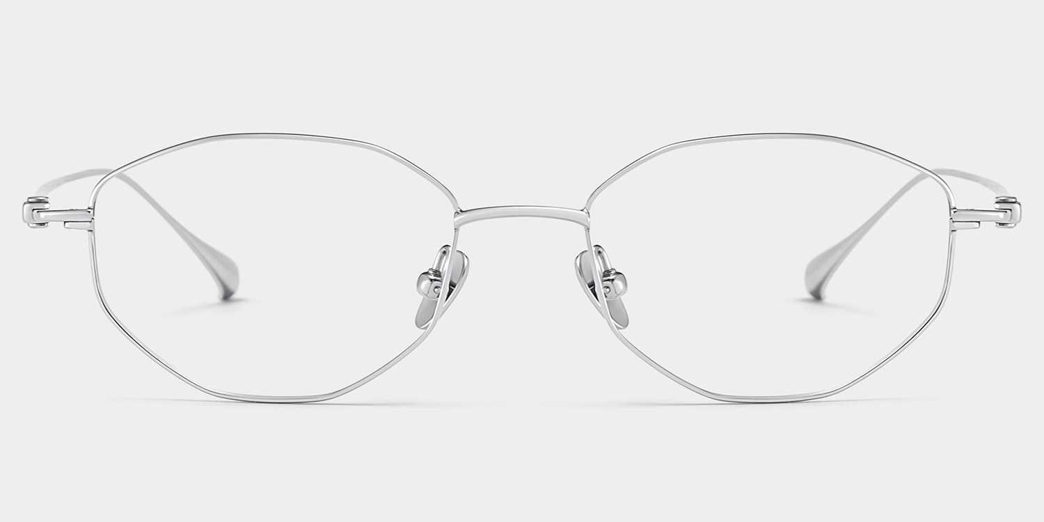 Everett Geometric Silver Glasses