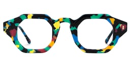 Mariluz Geometric Speckled Glasses0