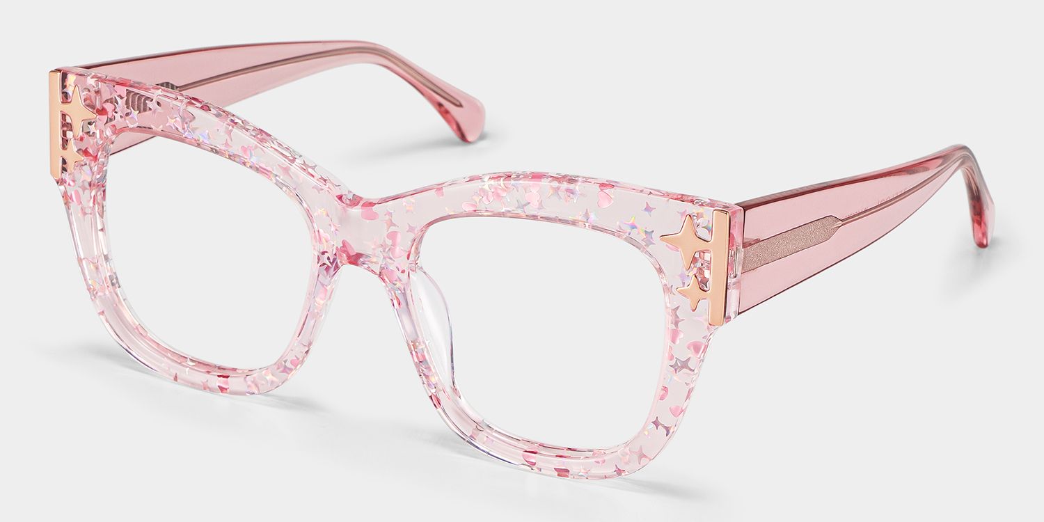 Designer Minfia Eyeglasses Pink Frames Glasses | ZEELOOL