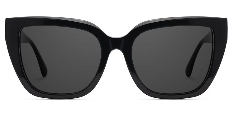 Tamarrah Cateye Black Sunglasses