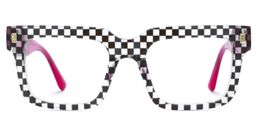 Thomason Rectangle Black Clear Glasses1