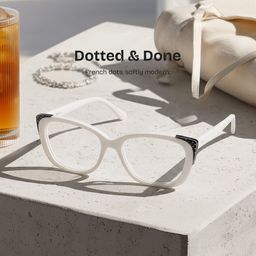 Madeline White Cat-eye Glasses0